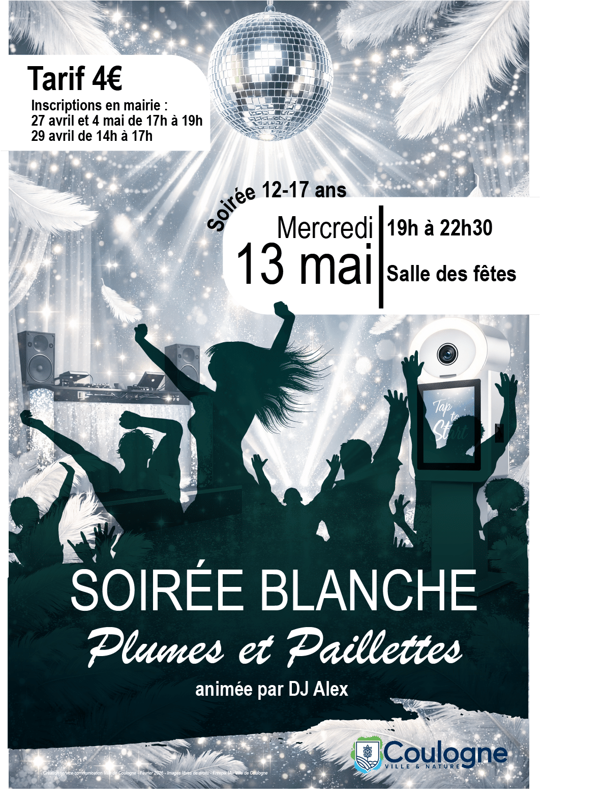 Soirée blanche glamour et lumière date
