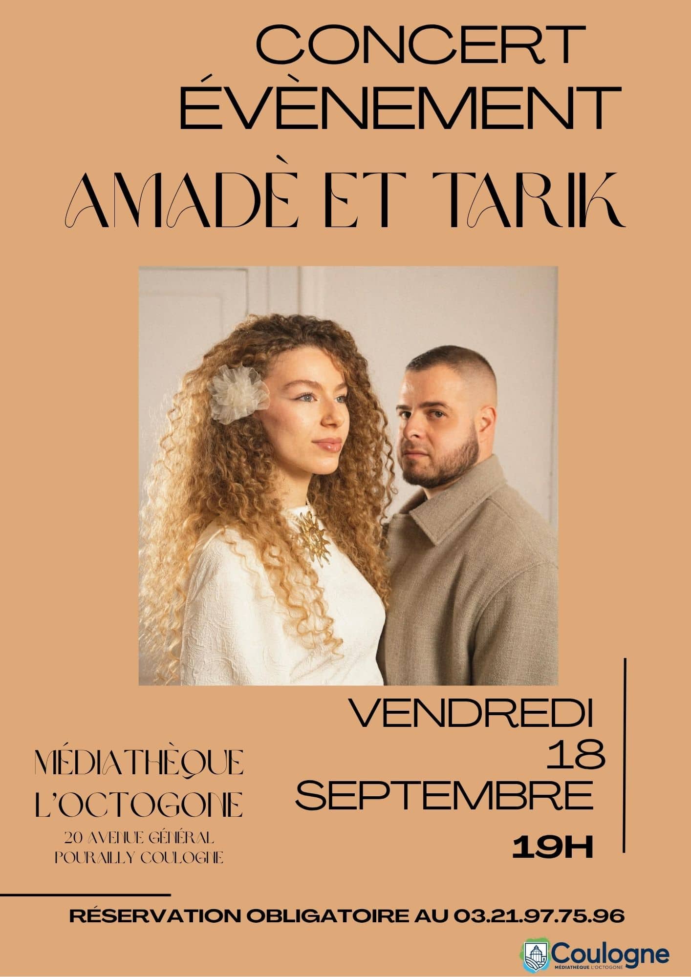 Affiche AMADE ET TARIK 18 SEPTEMBRE OCTOGONE